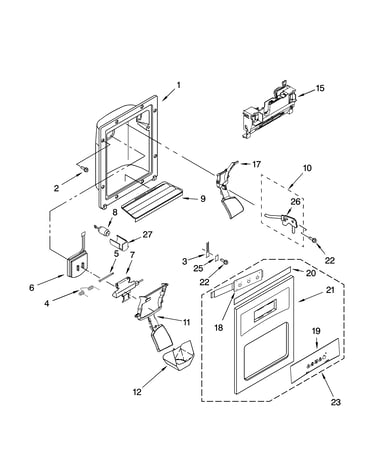 Dispenser front parts