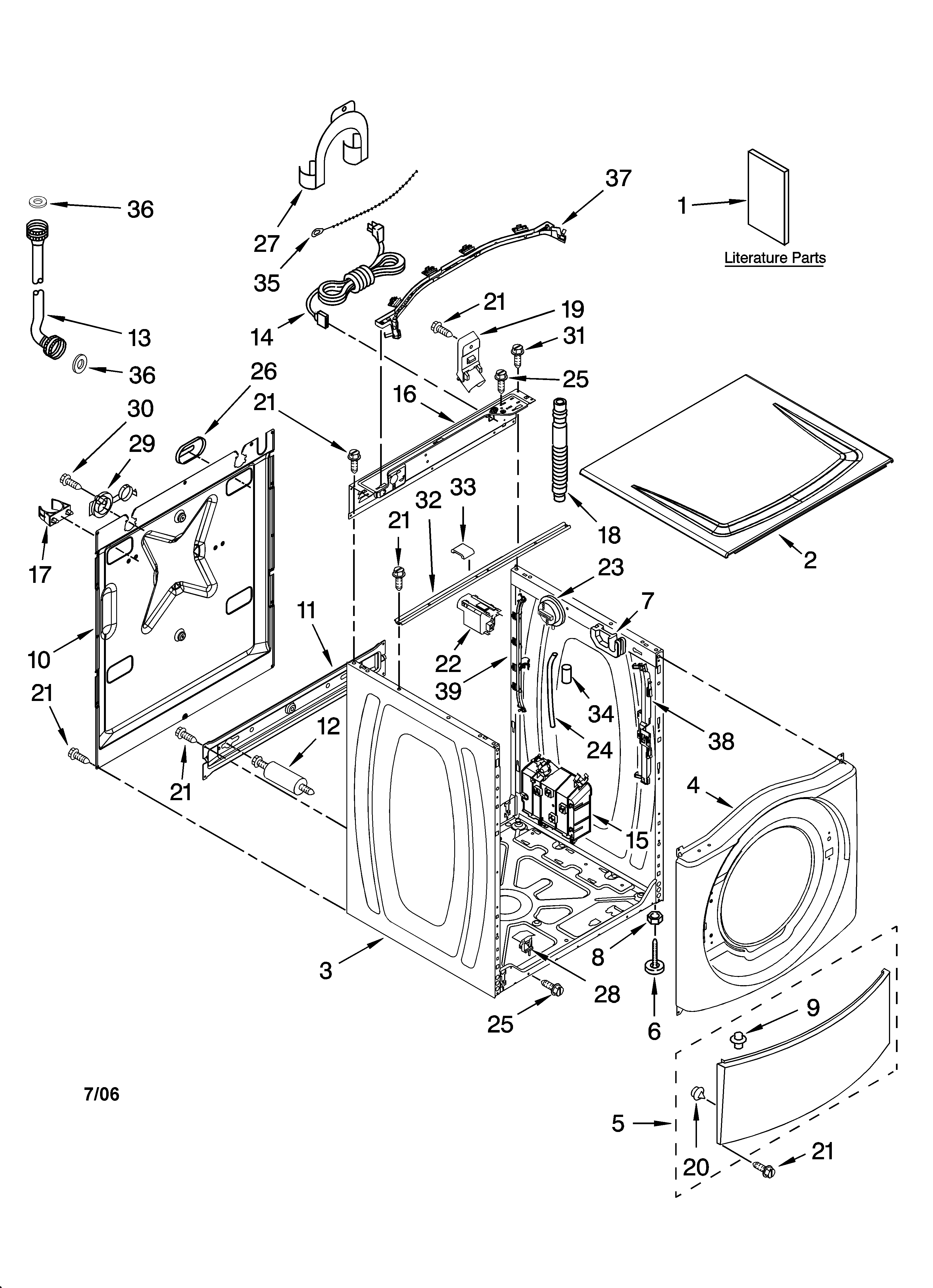 Top and cabinet parts