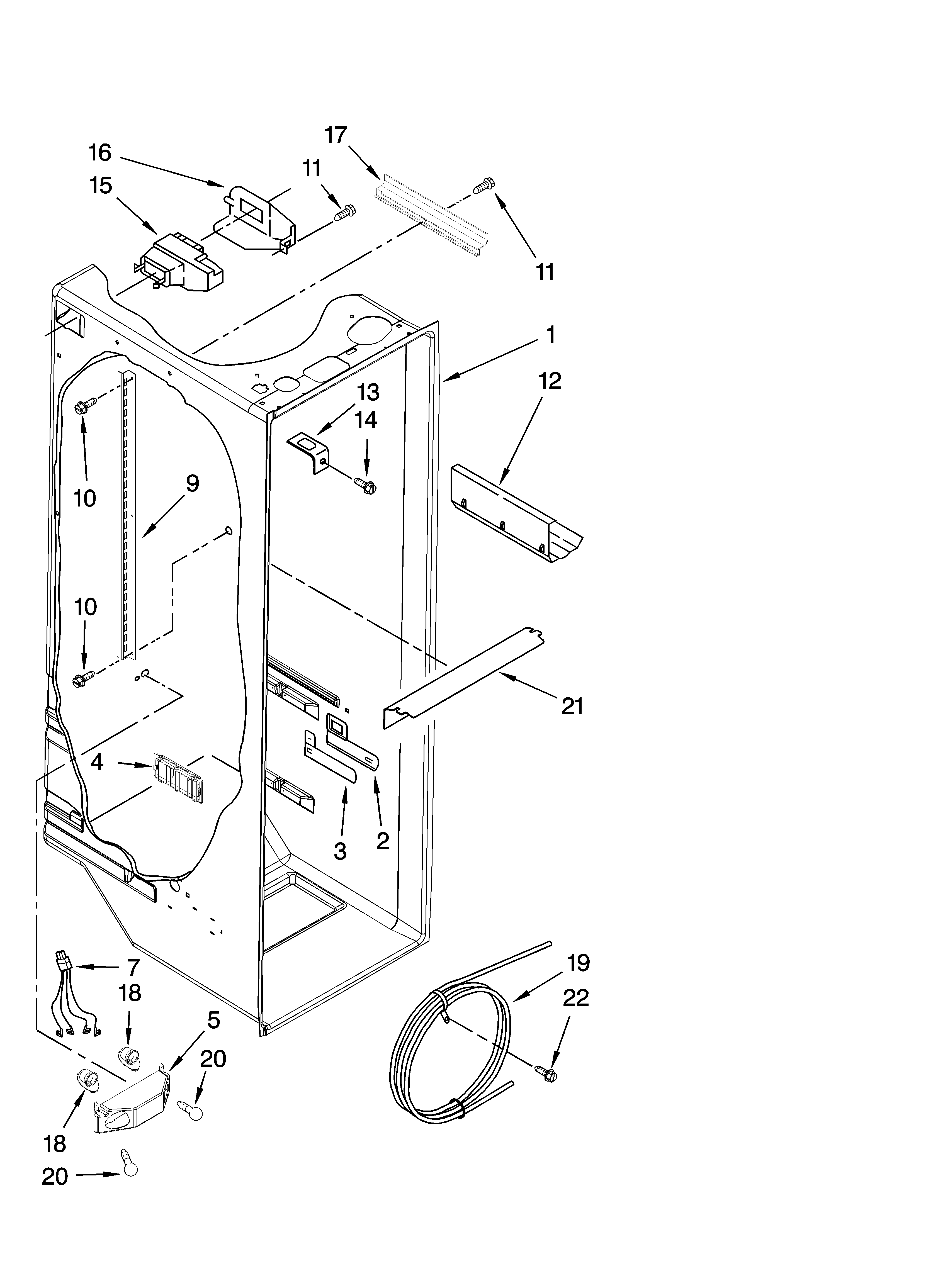 Refrigerator liner parts