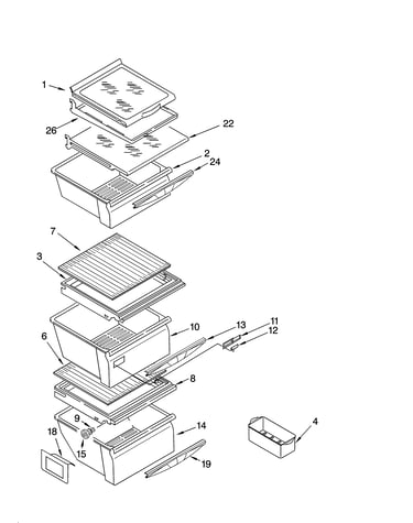 Refrigerator shelf parts