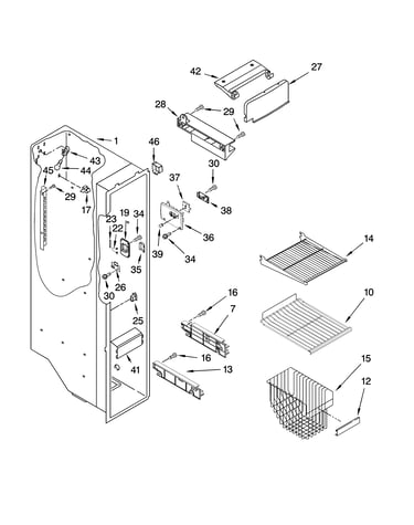 Freezer liner parts
