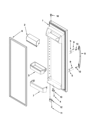 Refrigerator door parts
