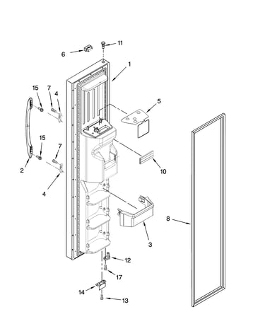 Freezer door parts