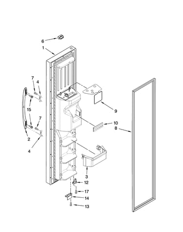 Freezer door parts