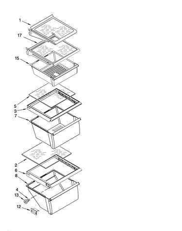 Refrigerator shelf parts
