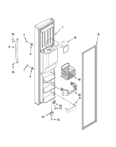 Freezer door parts