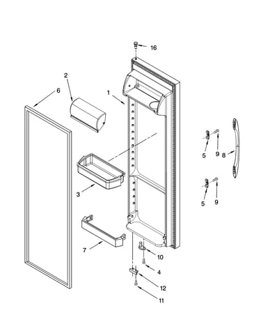 Refrigerator door parts