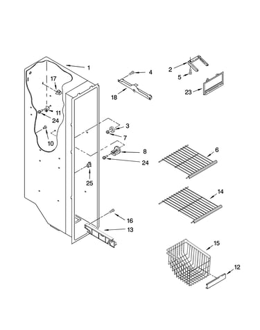 Freezer liner parts
