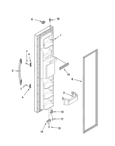 Freezer door parts