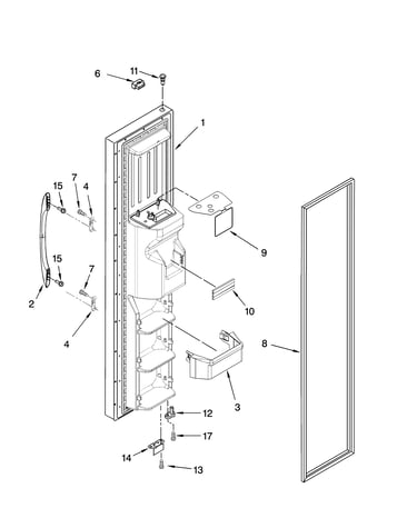 Freezer door parts