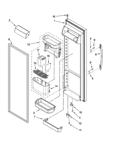 Refrigerator door parts