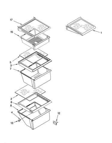 Refrigerator shelf parts