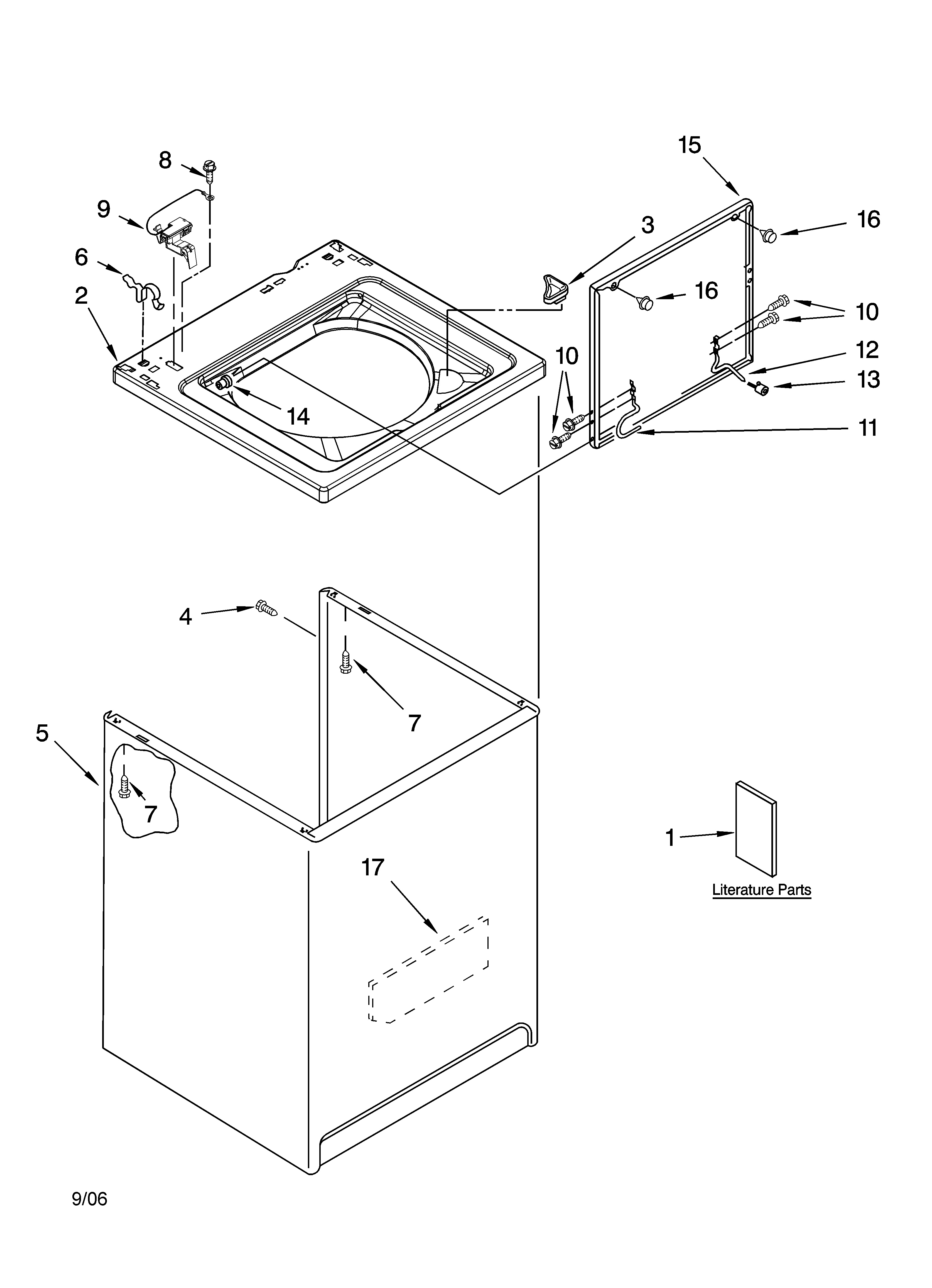 Top and cabinet parts
