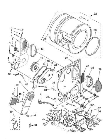 Dryer bulkhead parts