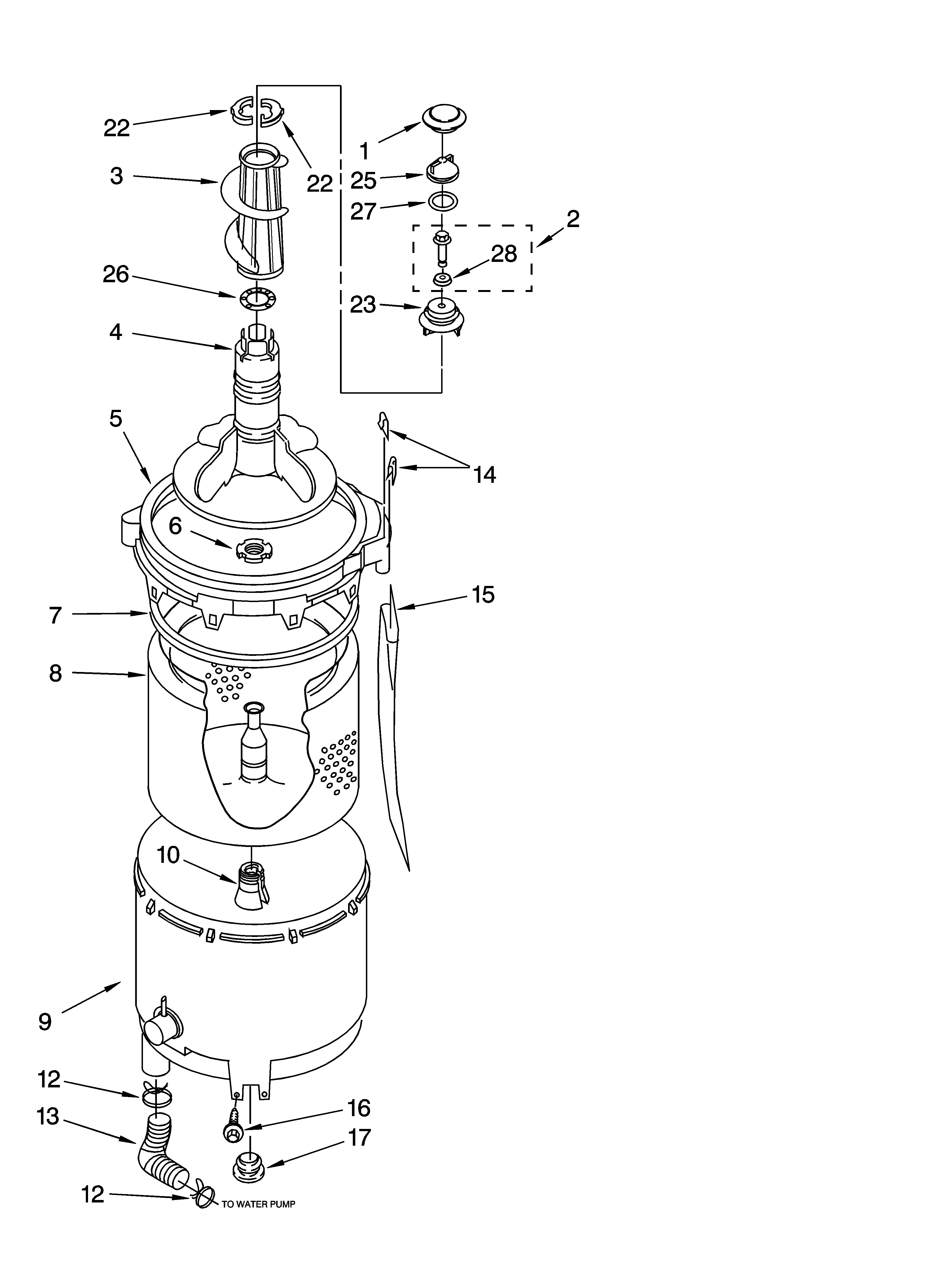 Tub and basket parts