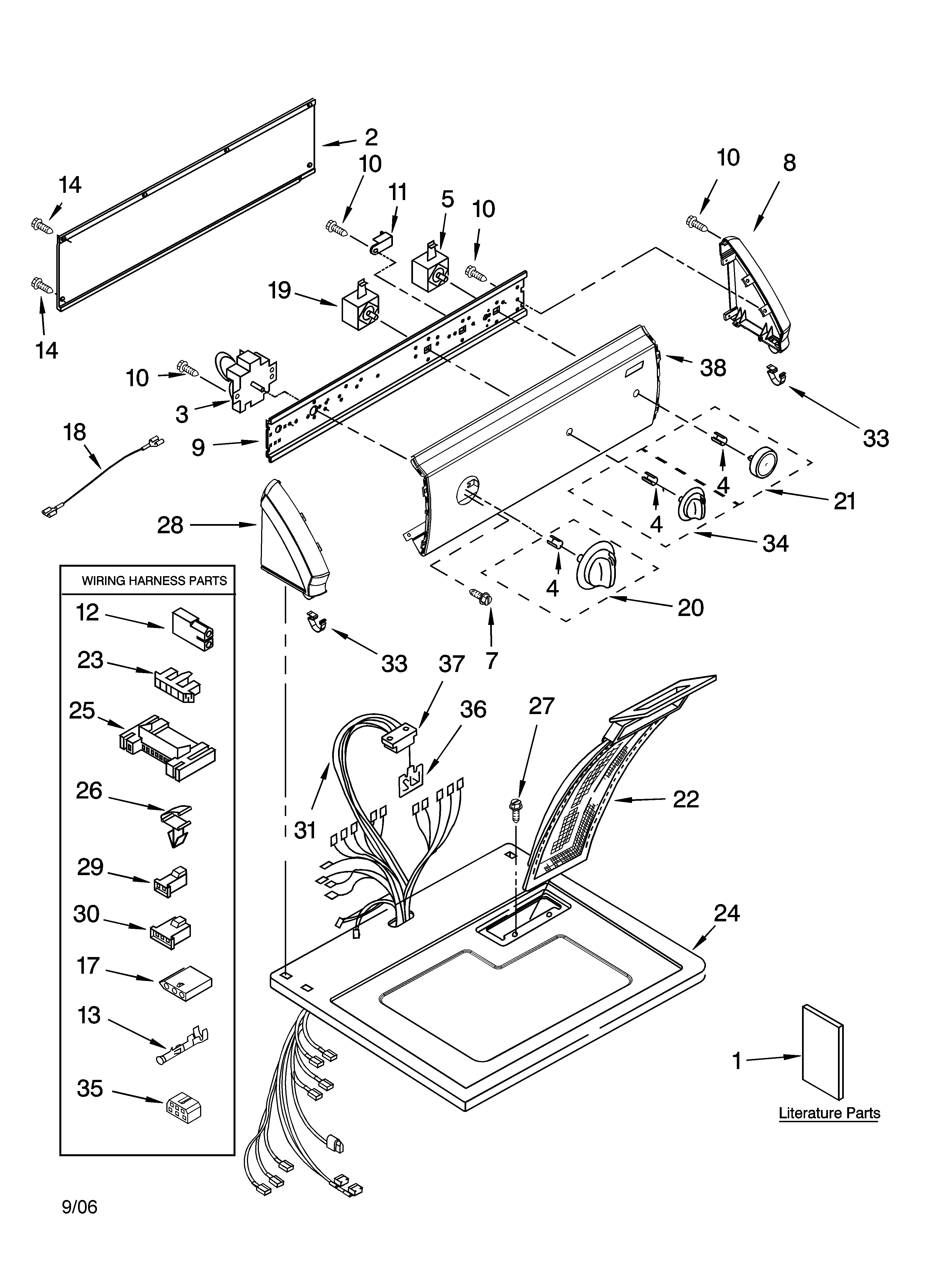 Top and console parts