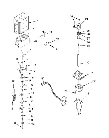 Motor and ice container parts