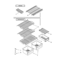 Kenmore 10661492403 shelf parts, optional parts (not included) diagram