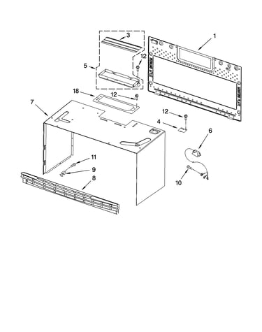 Cabinet and installation parts
