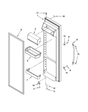 Refrigerator door parts