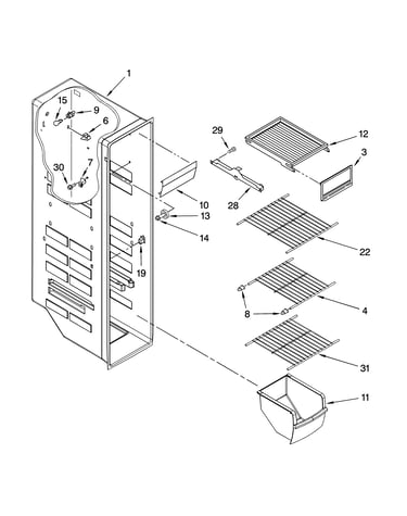 Freezer liner parts