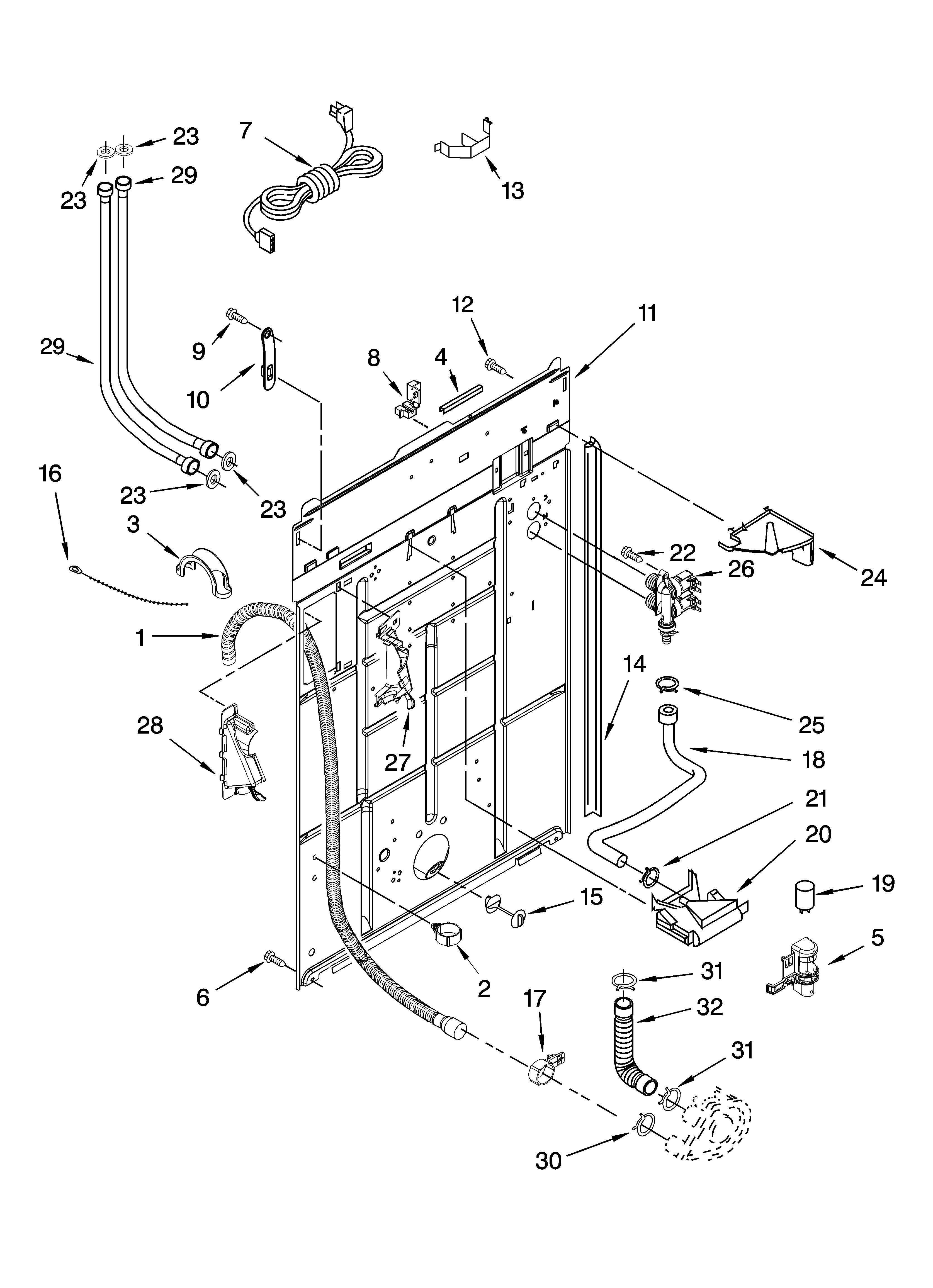 Rear panel parts