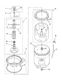 Agitator, basket and tub parts