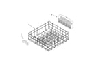 Kenmore 66513673K601 lower rack parts, optional parts (not included) diagram