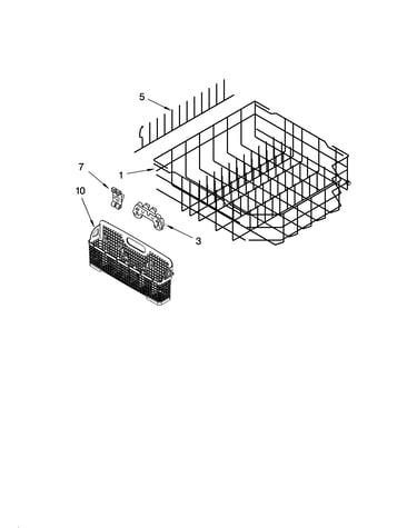 Lower rack parts, optional parts (not included)