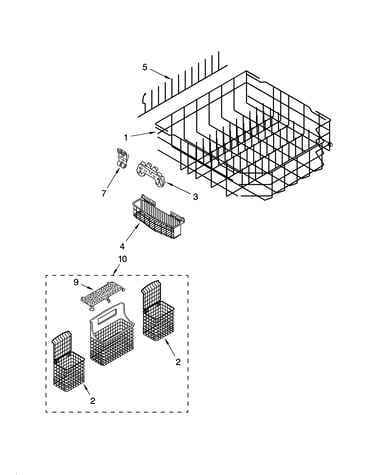 Lower rack parts, optional parts (not included)
