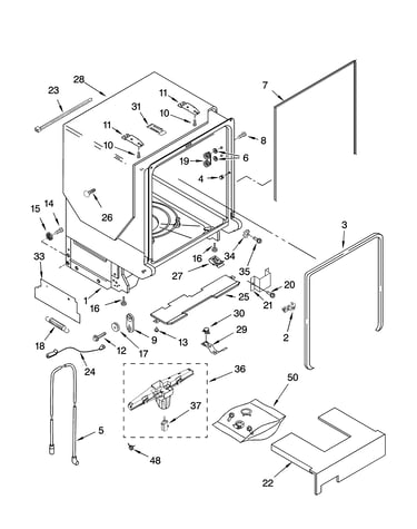Tub and frame parts