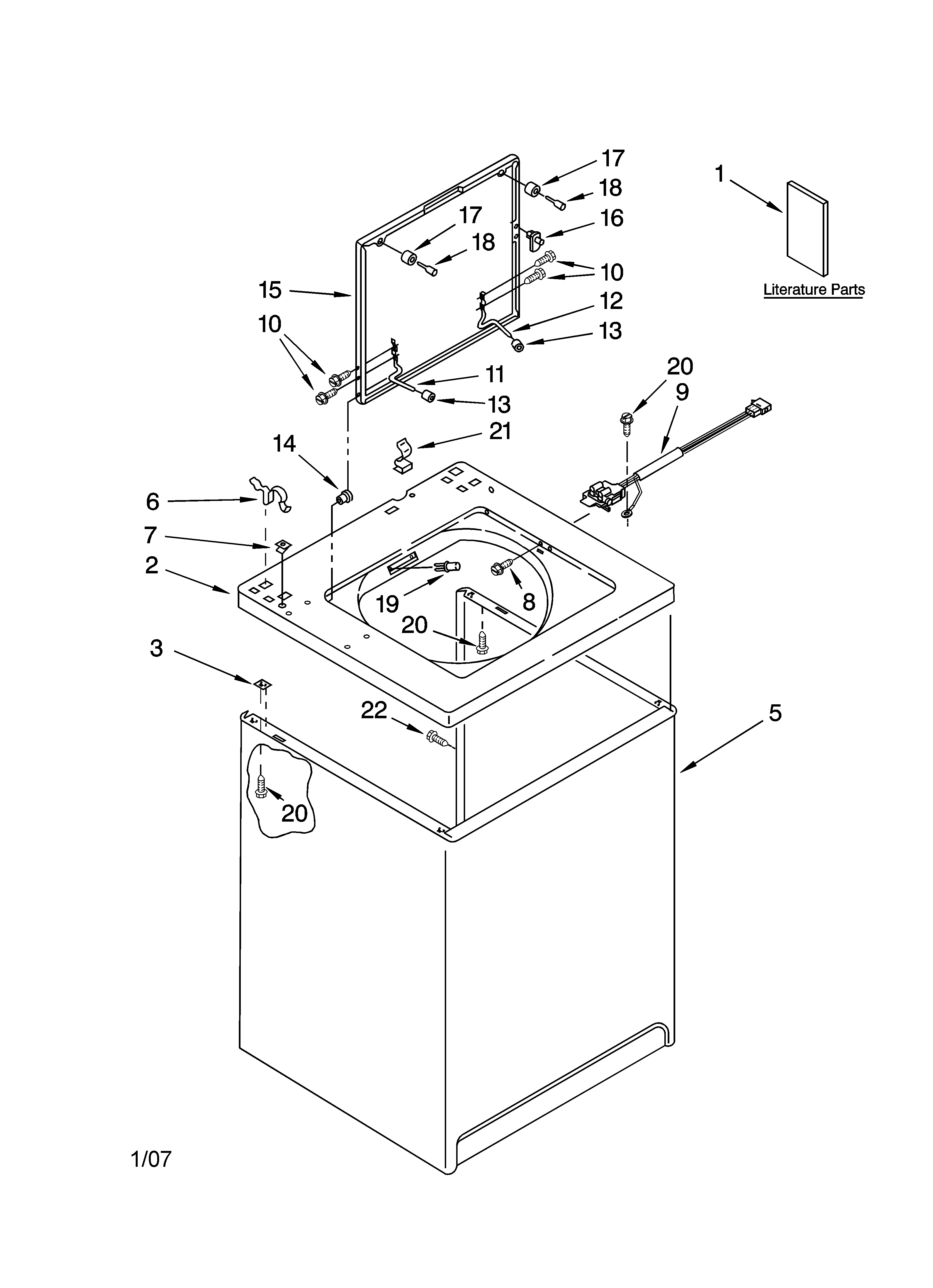 TOP AND CABINET PARTS