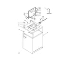 Kenmore 11027172600 top and cabinet parts diagram