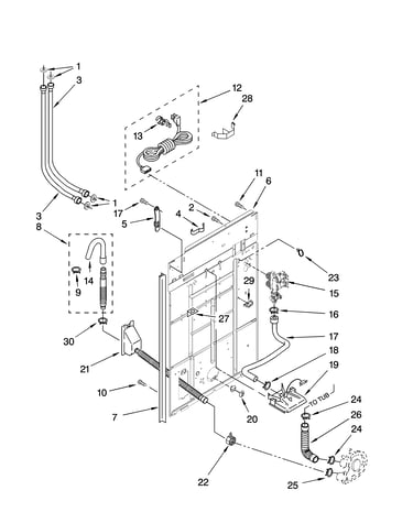 Rear panel parts