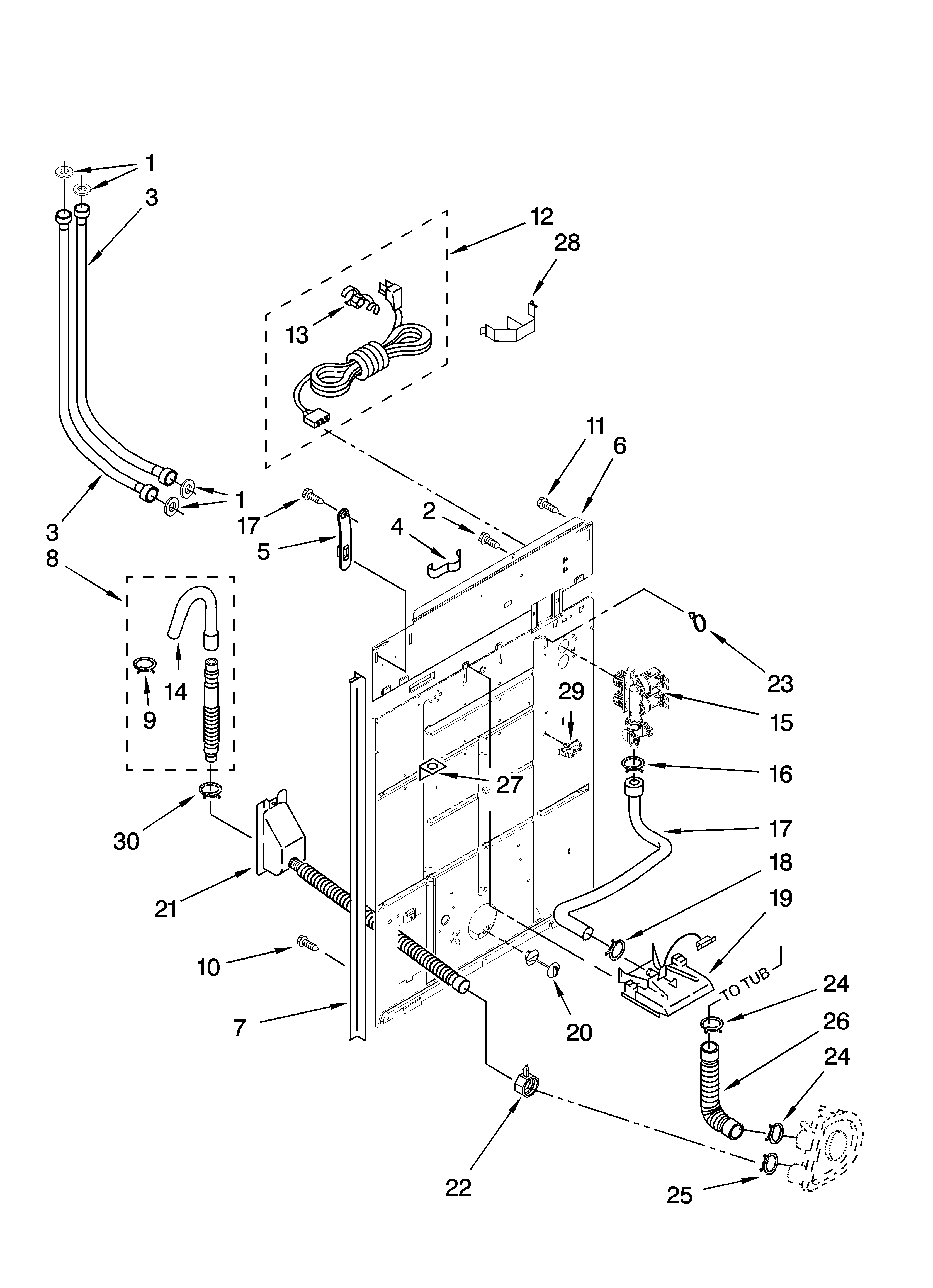 Rear panel parts