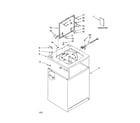 Kenmore 11027112600 top and cabinet parts diagram