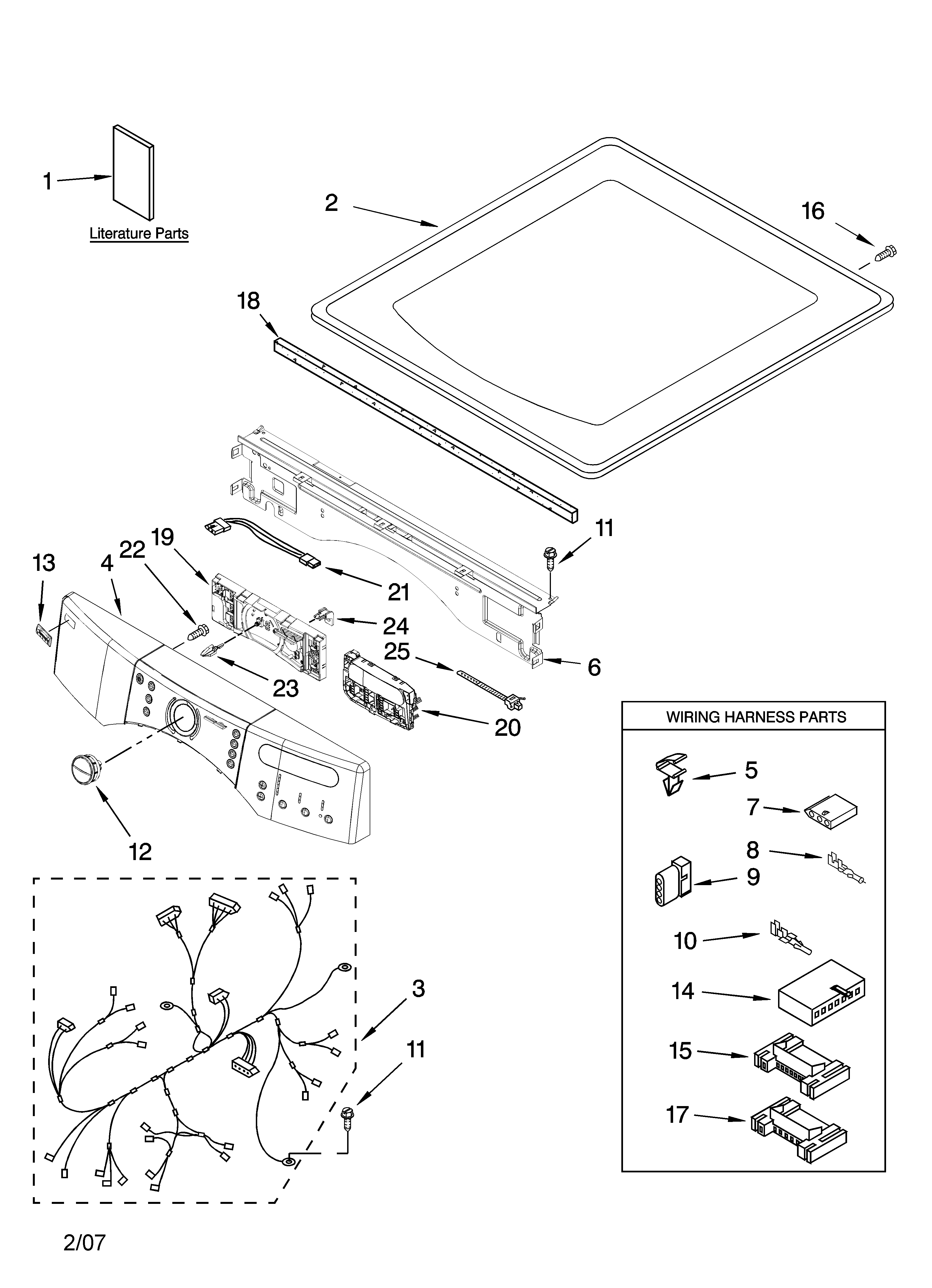 Top and console parts