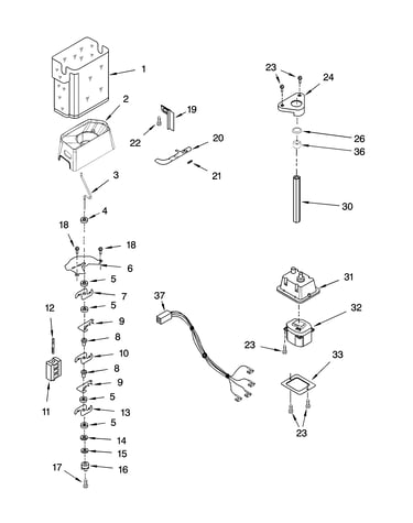 Motor and ice container parts