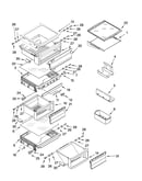 Refrigerator shelf parts