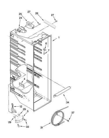 Refrigerator liner parts
