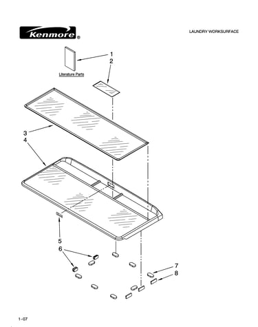 Worksurface and pad parts