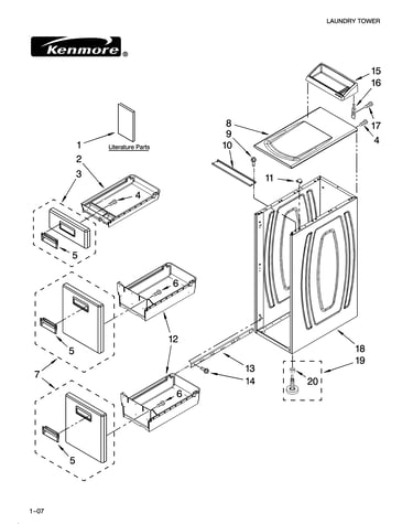 Cabinet and drawer parts
