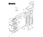 Kenmore Elite 11010036600 cabinet and drawer parts diagram