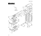 Kenmore Elite 11010042600 cabinet and drawer parts diagram