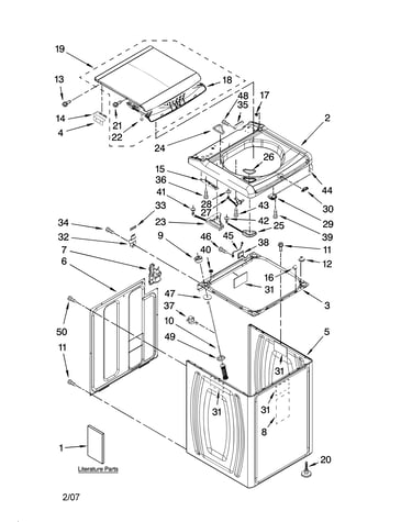 Top and cabinet parts