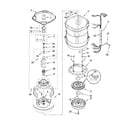 Kenmore Elite 11027032602 motor, basket and tub parts diagram