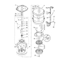 Kenmore Elite 11027042603 motor, basket and tub parts diagram