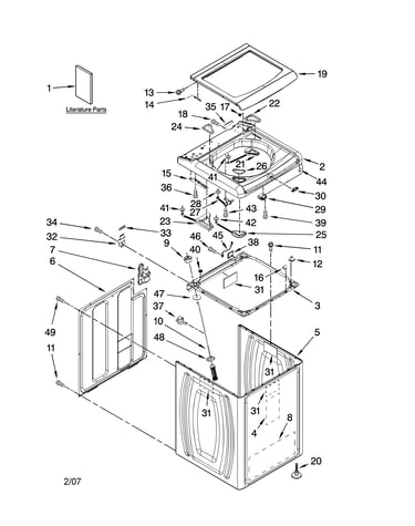 Top and cabinet parts