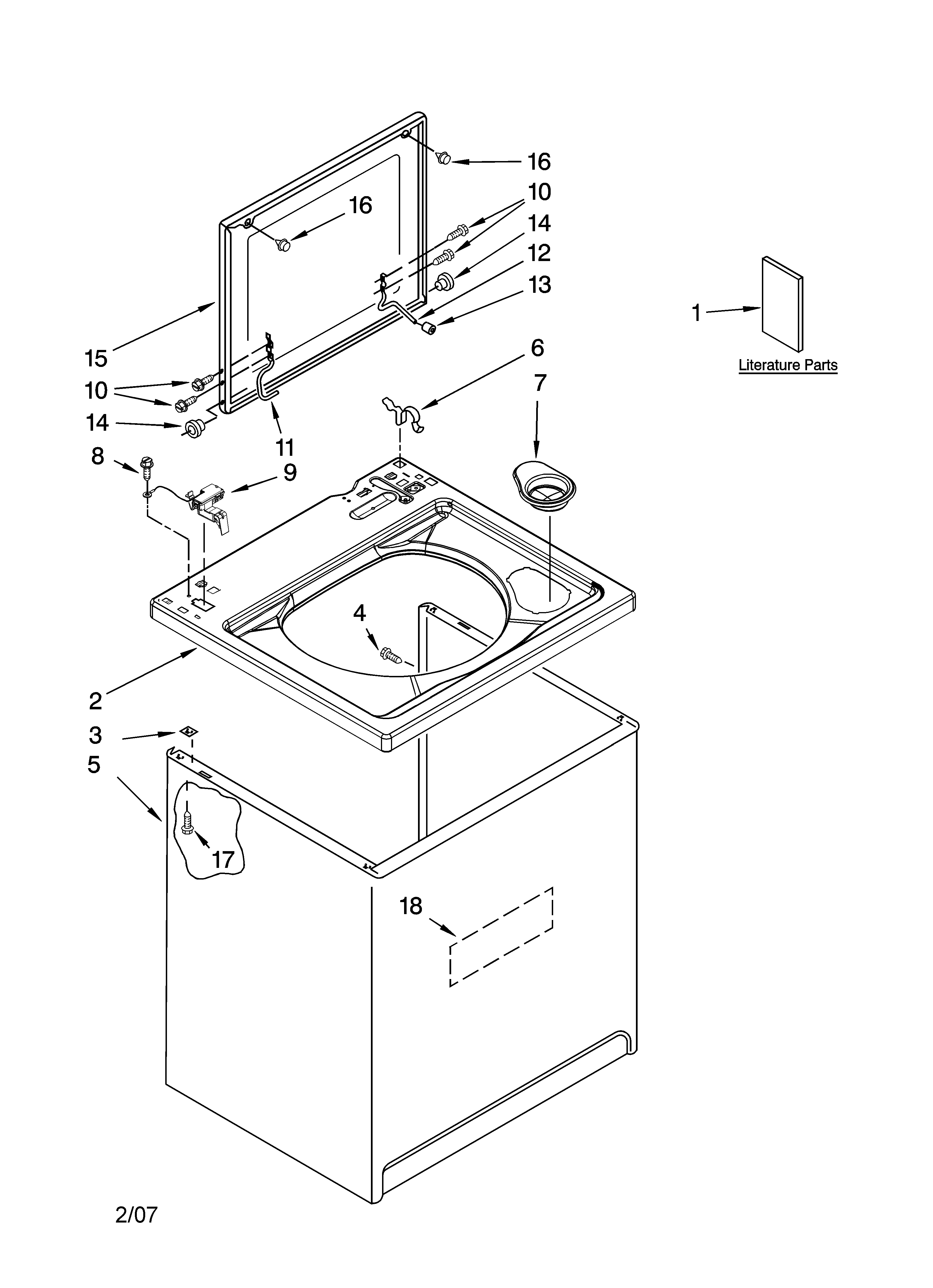 Top and cabinet parts
