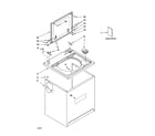 Kenmore 11027782700 top and cabinet parts diagram
